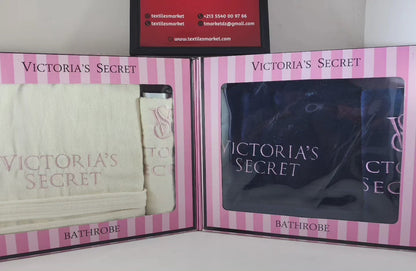 sortie de bain victoria´s secret 02 pieces avec serviette et capuche