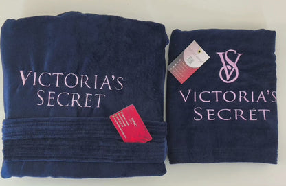 sortie de bain victoria´s secret 02 pieces avec serviette et capuche